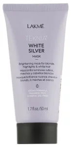 Тонирующая маска для нейтрализации желтого оттенка Lakme Teknia White Silver Mask, 50 мл
