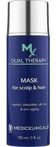 Восстанавливающая и антивозрастная маска для волос и кожи головы Mediceuticals MX Dual Therapy, 150 мл