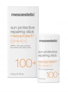 Восстанавливающий солнцезащитный стик для чувствительных зон Mesoestetic Mesoprotech Sun Protective Repairing Stick SPF 100+, 4,5 грамм