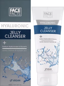 Желе для очищення обличчя з гіалуроновою кислотою Face Facts Hyaluronic Jelly Cleanser, 150 мл