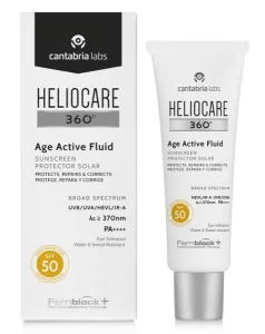 Солнцезащитный крем-флюид для лица Cantabria Heliocare 360 Age Active Fluid SPF 50, 50 мл