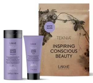 Дорожный набор для окрашенных волос Lakme Teknia White Silver Travel Pack