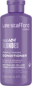 Тонирующий фиолетовый кондиционер для осветленных волос Lee Stafford Bleach Blondes Purple Toning Conditioner, 250 мл