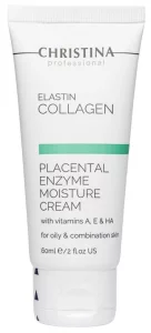 Плацентарный крем для жирной кожи Christina Elastin Collagen Placental Enzyme Moisture Cream, 60 мл