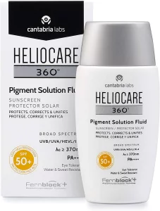 Солнцезащитный флюид для кожи с пигментацией Cantabria Heliocare 360 ​​Pigment Solution Fluid SPF 50+, 50 мл