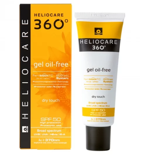 Сонцезахисний гель для обличчя на водній основі Cantabria Heliocare 360 ​​º Gel Oil-Free SPF 50, 50 мл