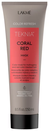 Маска для оновлення кольору червоного відтінку волосся Lakme Teknia Color Refresh Coral Red Mask, 250 мл