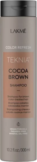 Шампунь для обновления цвета коричневых оттенков волос Lakme Teknia Color Refresh Cocoa Brown Shampoo, 300 мл