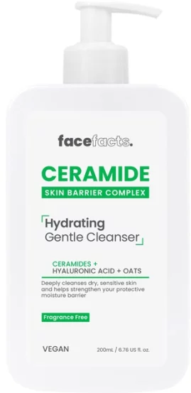 Зволожуючий засіб з керамідами для очищення шкіри обличчя Face Facts Ceramide Hydrating Gentle Cleanser, 200 мл