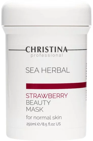 Полунична маска для нормальної шкіри Christina Sea Herbal Strawberry Beauty Mask, 60 мл