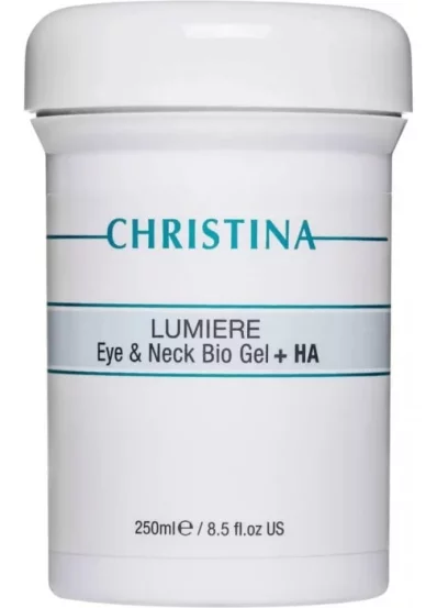 Гель Люмір по догляду за шкірою навколо очей та шиї Christina Lumiere Eye&Neck Bio Gel + HA, 250 мл