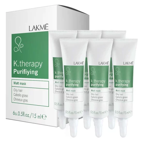 Матируюча маска для жирного волосся Lakme K.Therapy Purifying Matt Mask, 6х15 мл