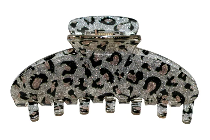Большой краб для волос Emi Jay Big Effing Clip in Snow Leopard
