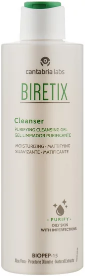 Очищающий гель для умывания для кожи с акне Cantabria Biretix Cleanser-Purifying Cleansing Gel, 200 мл