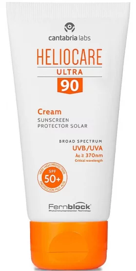 Сонцезахисний крем для нормальної та сухої шкіри обличчя Cantabria Heliocare Ultra Cream SPF 90, 50 мл