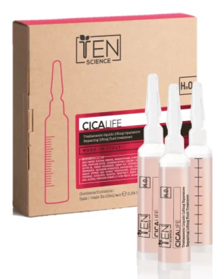 Інноваційна анти-ейдж ліфтинг сироватка Ten Science Cica Life Repairing Lifting Fluid Treatment, 3х10 мл