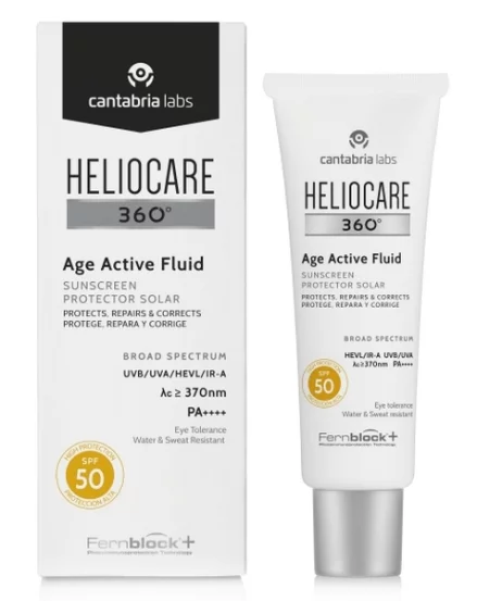 Солнцезащитный крем-флюид для лица Cantabria Heliocare 360 Age Active Fluid SPF 50, 50 мл