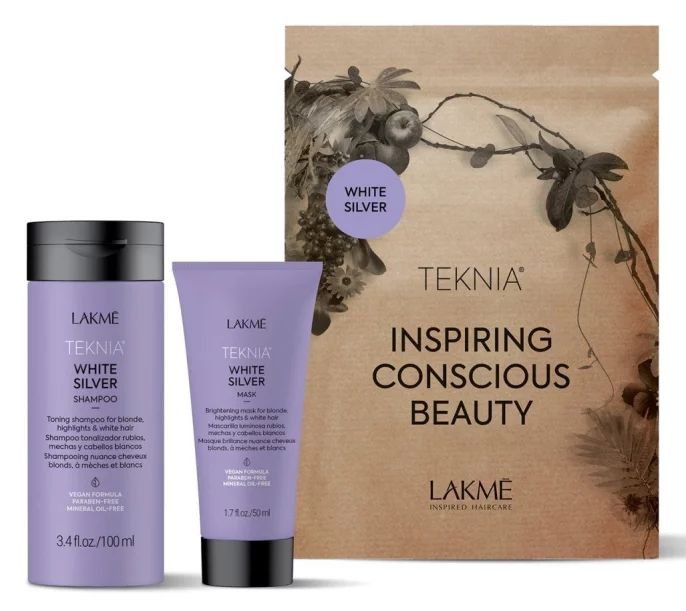 Дорожный набор для окрашенных волос Lakme Teknia White Silver Travel Pack