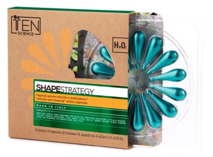 Мощные антицеллюлитные шейпинг капсулы Ten Science Shape Strategy Cellulite & Shaping Capsules, 14х4 мл
