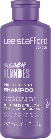 Тонірующий фіолетовий шампунь для освітленого волосся Lee Stafford Bleach Blondes Purple Toning Shampoo, 250 мл