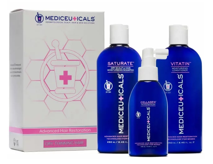 Набір для стимулювання росту сухого волосся Mediceuticals Dry Hair Advanced Hair Restoration Kit