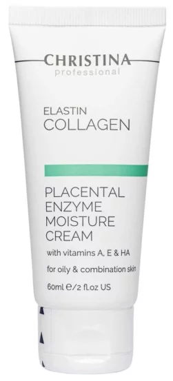 Плацентарный крем для жирной кожи Christina Elastin Collagen Placental Enzyme Moisture Cream, 60 мл