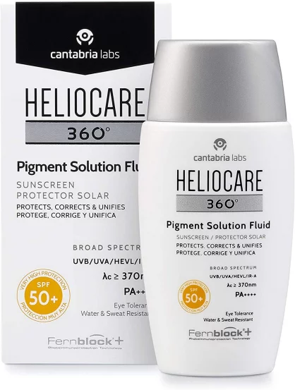 Сонцезахисний флюїд для шкіри з пігментацією Cantabria Heliocare 360 ​​Pigment Solution Fluid SPF 50+, 50 мл