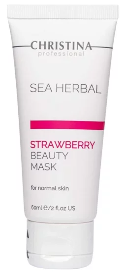 Полунична маска для нормальної шкіри Christina Sea Herbal Strawberry Beauty Mask, 60 мл