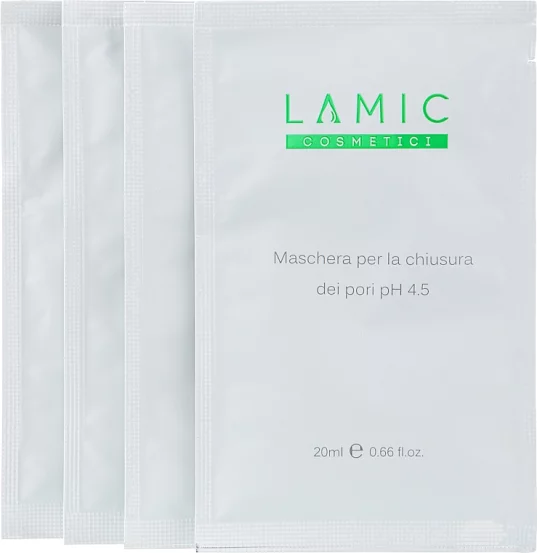 Маска для закриття пор Lamic Maschera per la chiusura dei pori pH 4.5, 4 шт